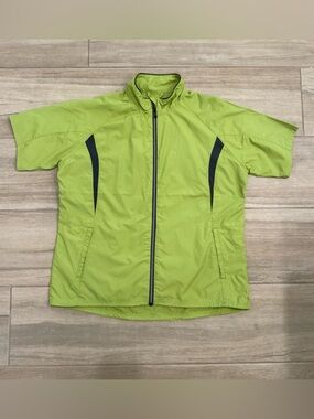 ELEVATE Sport Green Short Sleeve Women’s Windbreaker Sports Jacket XL